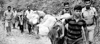 Kodaikanal hill villages, all the materials required for polling were carried to the hills by horses.